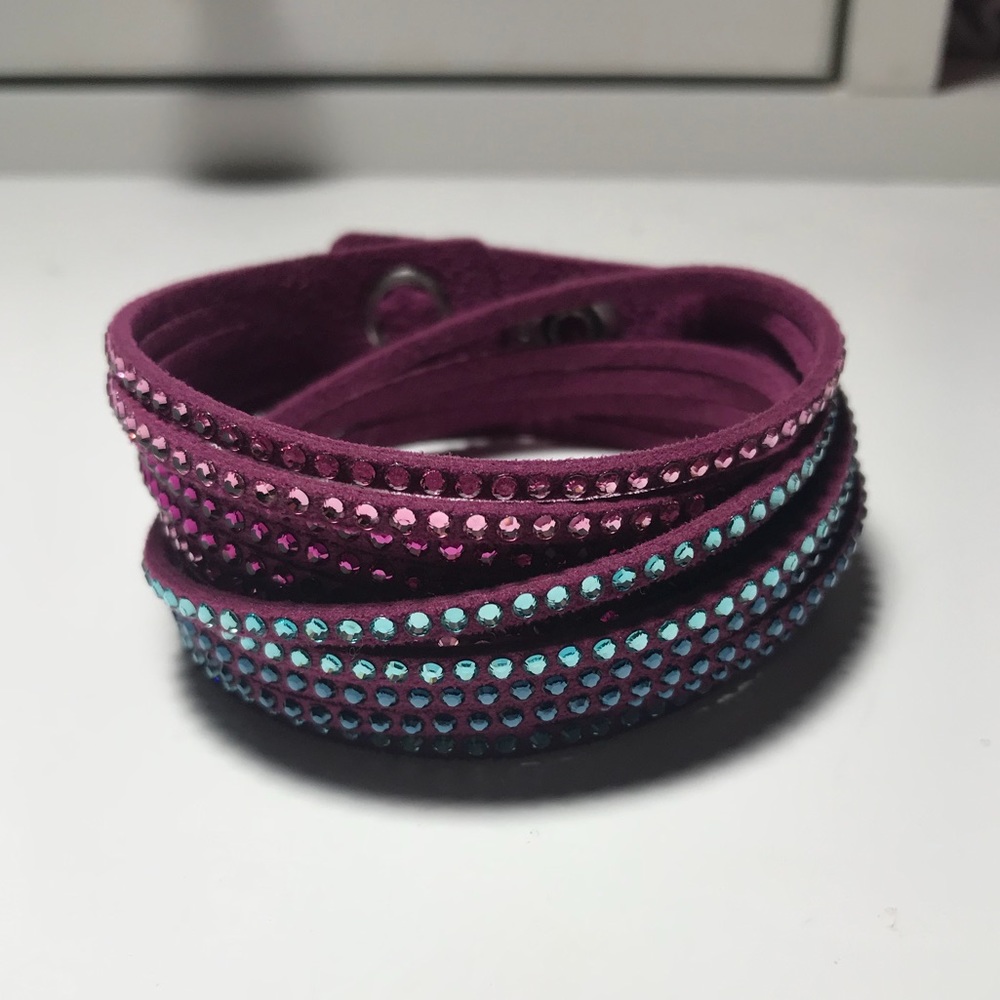Swarovsk Slake bracelet fuchsia